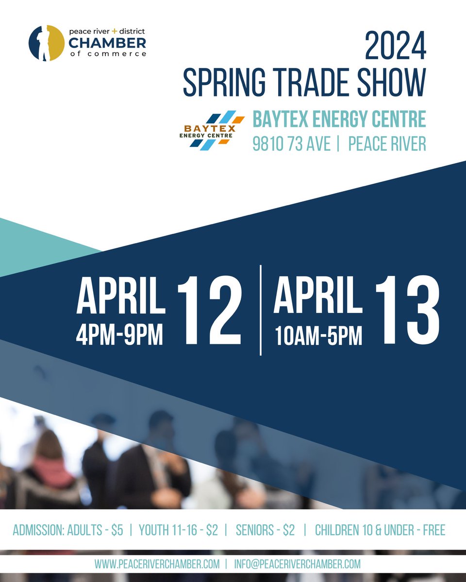 PR_Chamber's tweet image. We still have booths available! 
Call us at 780 624 4166 or email info@peaceriverchamber.com to reserve your booth today!
