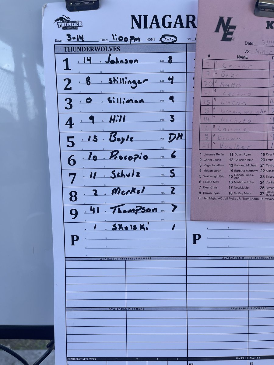 Game 1 Starting Lineup!