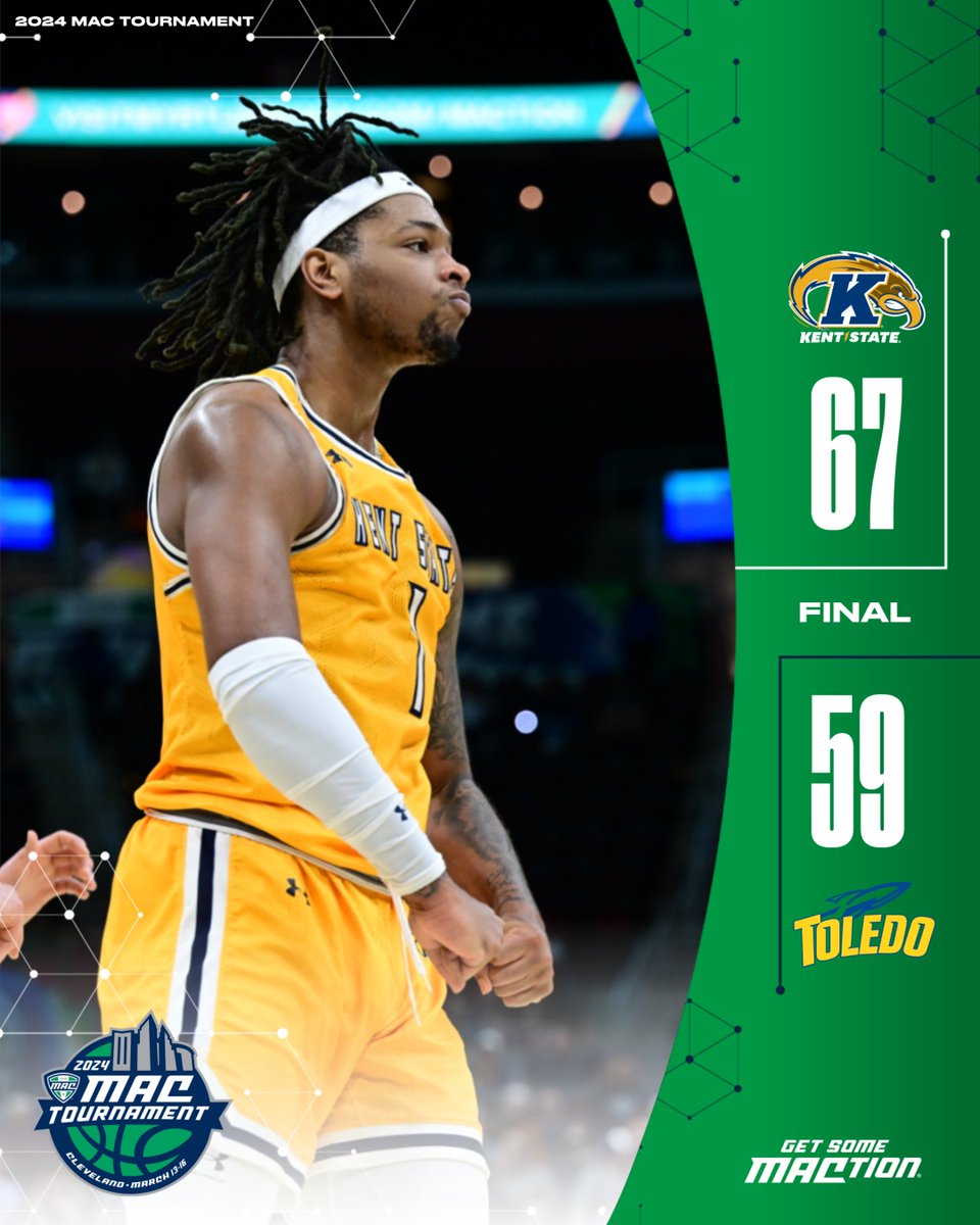 MACSports's tweet photo. The Flashes are moving FORWARD!

Kent State advances to tomorrow's MAC semifinal with a big victory⚡️ 

@KentStMBB | #MACtion https://t.co/Mn27CGWuwd