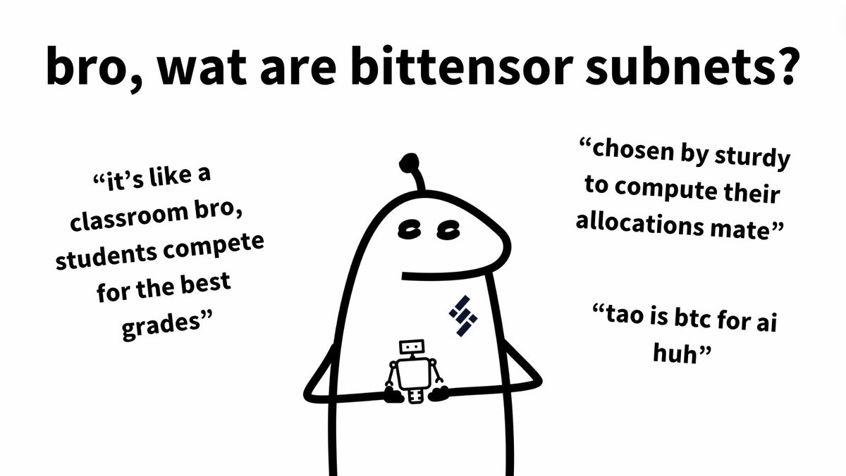 “bro, wat are bittensor subnets” An explanation of @opentensor subnets and how @SturdyFinance takes advantage of them, in (very) simple terms. 🧵