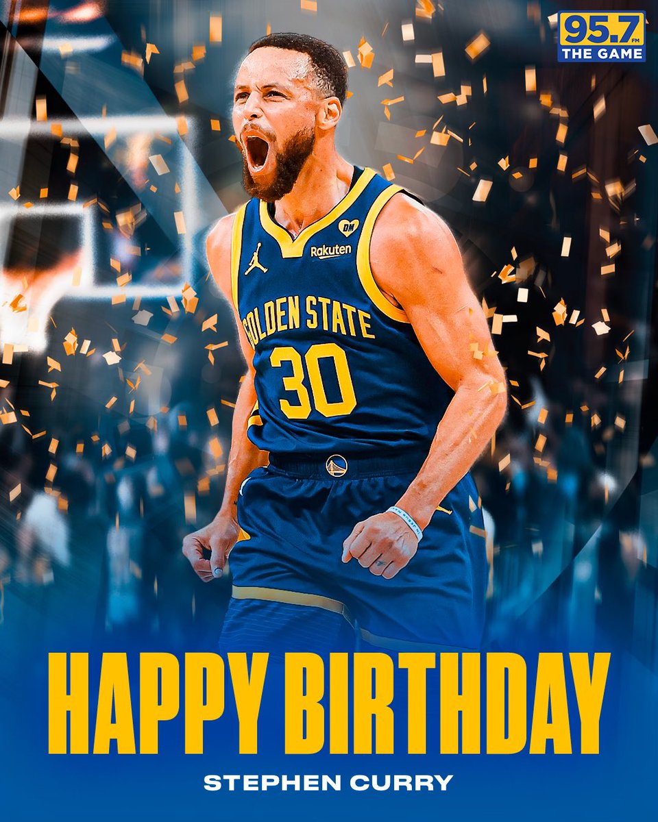 957thegame's tweet photo. Happy Birthday @StephenCurry30!! 🥳🐐 https://t.co/3TM7zWzyYb