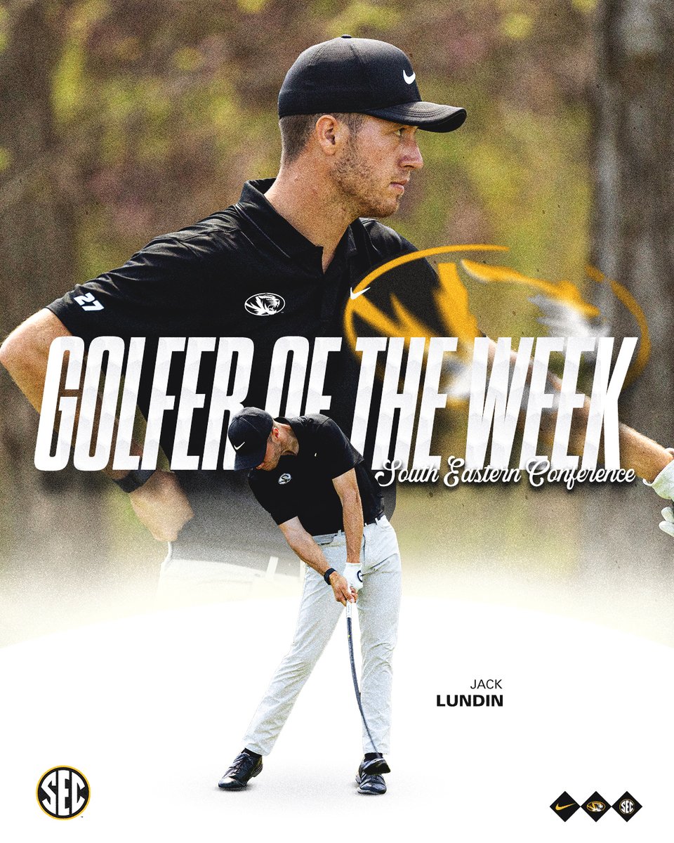 After recording his third-straight top-five finish to start the spring season, <a href="/jacklundin01/">jack</a> earns SEC Golfer of the Week honors for the third time this season! #MIZ 🐯⛳️

📰 bit.ly/43gtwa6