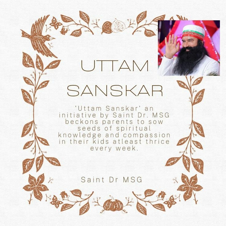 _baldev_singh's tweet photo. At least three days a week to learn their children the sense of kindness, love & Good deeds, Saint Dr Gurmeet Ram Rahim Singh Ji Insan started the #UttamSanskar campaign as a 157th humanitarian work.
#InculcateValues
#KeepValuesAlive #moraleducation
#TeachValuesToChildren https://t.co/WHaNuag5J3