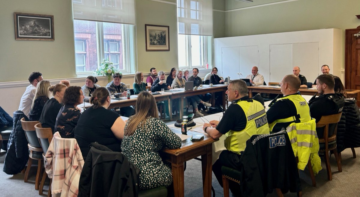 A well attended and productive meeting held between partners to discuss our most prolific and enduring Anti-Social behaviour cases. These meetings are held monthly building on multi agency information sharing and problem solving to protect victims. #PartnershipWorking