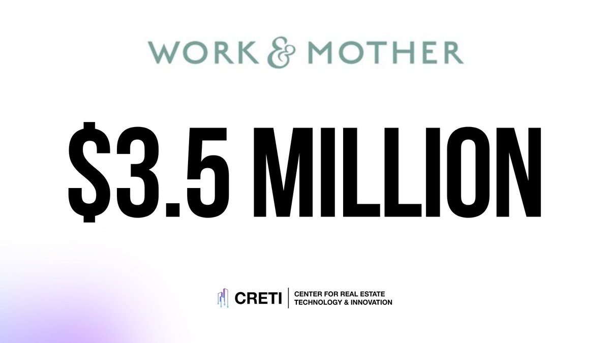 Weekly Proptech by CRETI (@weeklyproptech) on Twitter photo .<a href="/workandmother/">Work And Mother</a> Gains Momentum with $3.5 Million Seed Round Led by <a href="/buildingvc/">Building Ventures</a>
creti.vc/funding/work-a… .<a href="/workandmother/">Work And Mother</a> Gains Momentum with $3.5 Million Seed Round Led by <a href="/buildingvc/">Building Ventures</a>
creti.vc/funding/work-a…