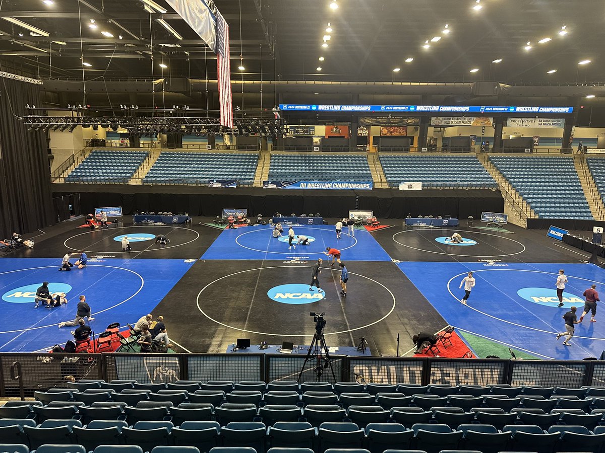 UcoWrestling's tweet photo. The stage is set.

#UCOWrestling x #D2Wrestle https://t.co/eWpt1iGspO