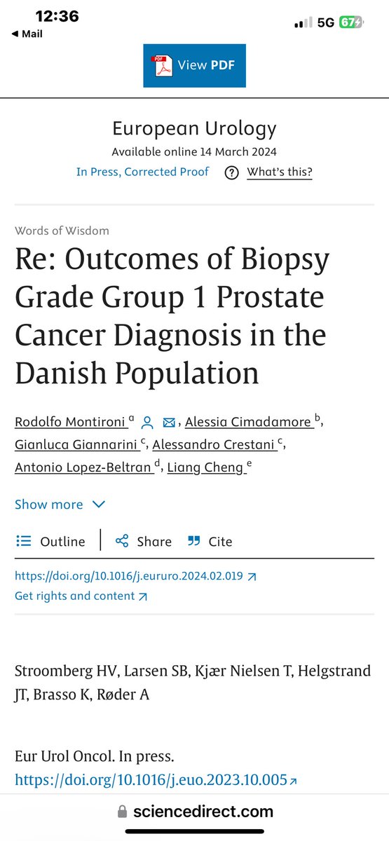 Liang Cheng, MD (@liangchengmd) on Twitter photo Hot off the press from European Urology <a href="/EUplatinum/">European Urology</a>Â
Renaming #prostatecancer as noncancer might lead to undertreatment. Information fusing, including AI-based tools, could aid in further refinement of management strategies.
Here is the link
sciencedirect.com/science/articlâŚ
<a href="/GGiannarini/">Gianluca Giannarini</a> Hot off the press from European Urology <a href="/EUplatinum/">European Urology</a>Â
Renaming #prostatecancer as noncancer might lead to undertreatment. Information fusing, including AI-based tools, could aid in further refinement of management strategies.
Here is the link
sciencedirect.com/science/articlâŚ
<a href="/GGiannarini/">Gianluca Giannarini</a>