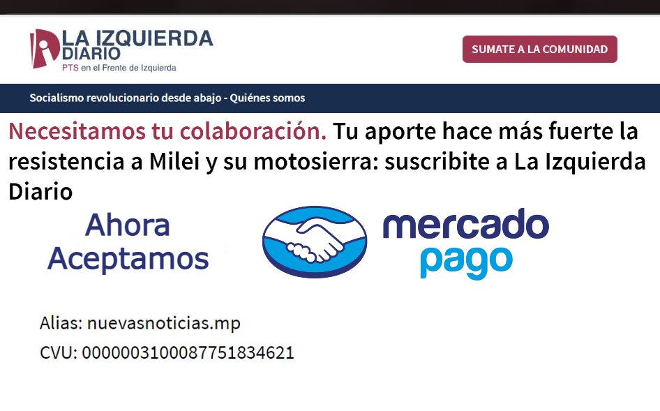 ElTrumpista's tweet photo. JAJAJAJAJAJAJAJAJAJAJA

LA IZQUIERDA DIARIO ACEPTA DONACIONES DE MERCADOPAGO DEL DEMONIO GALPERIN. https://t.co/IhDsKFq91q