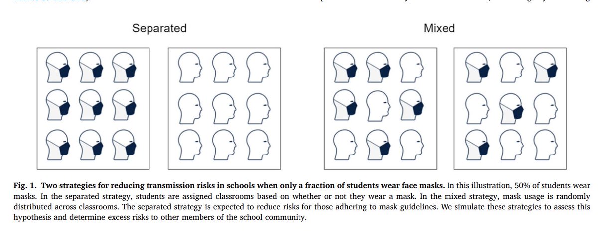 meyerslab's tweet image. New study assesses COVID-19 interventions in schools: If half of all students wear face masks or vaccinate, both infection risks & absenteeism are expected to decrease sharply 👉 sciencedirect.com/science/articl…
@meyerslab @mikha_ehl @FoxandtheFlu @UTPandemics @UTAustin @TexasScience