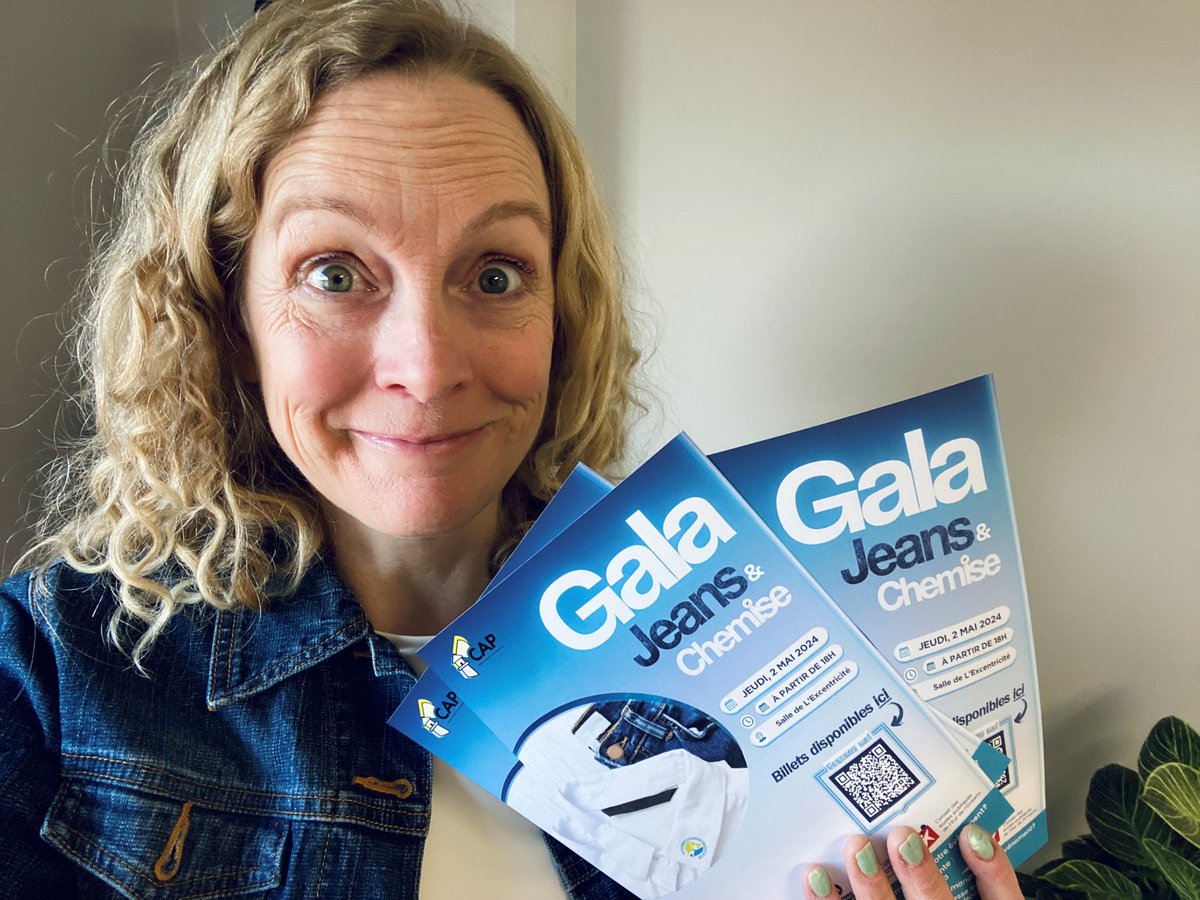 RachelReplique's tweet image. Soutenez les services en santé mentale et en dépendance pour les jeunes francophones en Ontario.  Un Gala en Jean et Chemise Blanche ! 🌟
📅 Jeudi 2 mai 2024
🎟️ Achetez vos billets dès maintenant : zeffy.com/fr-CA/ticketin…
#GalaLeCAP #JeansChemise #LeCAP #JeunesFanco