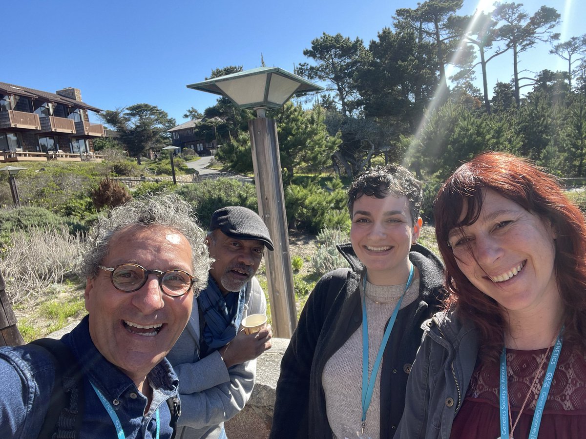 Nice to run into @evofunpath colleagues @acgerstein Gopal Subramaniam and Rebecca Shapiro catching a little sun at #fungal24 @landrychristian missing from pix…