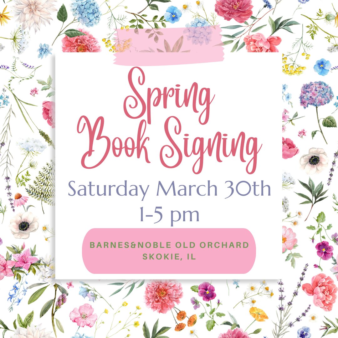 Looking for something fun to do with the whole family over Spring Break? Then join us at @bnoldorchard in #Skokie, IL, on Sat. 3/30 from 1-5 pm for a multi-author signing event. I will be joining @MelonieJohnson, @KimOclon, @maxine_rl & @ArdenJoy for an afternoon of #bookish fun.