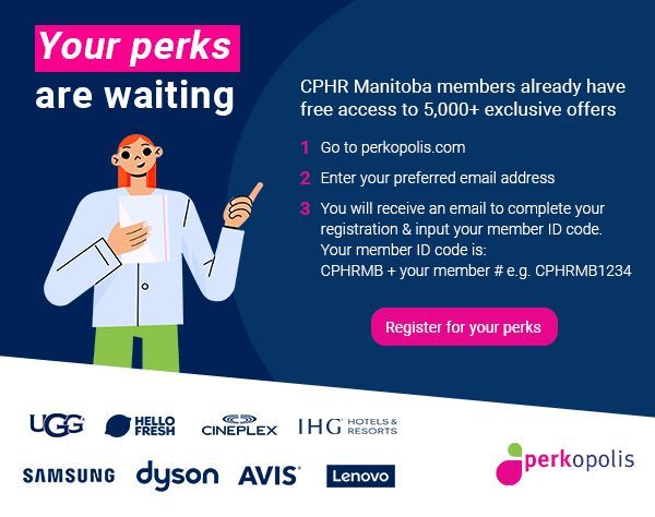 Become a CPHR Manitoba member and get some perks with Perkopolis! Visit our website to learn more: buff.ly/3Hk3Xf8 #CPHRMB #perksandbenefits