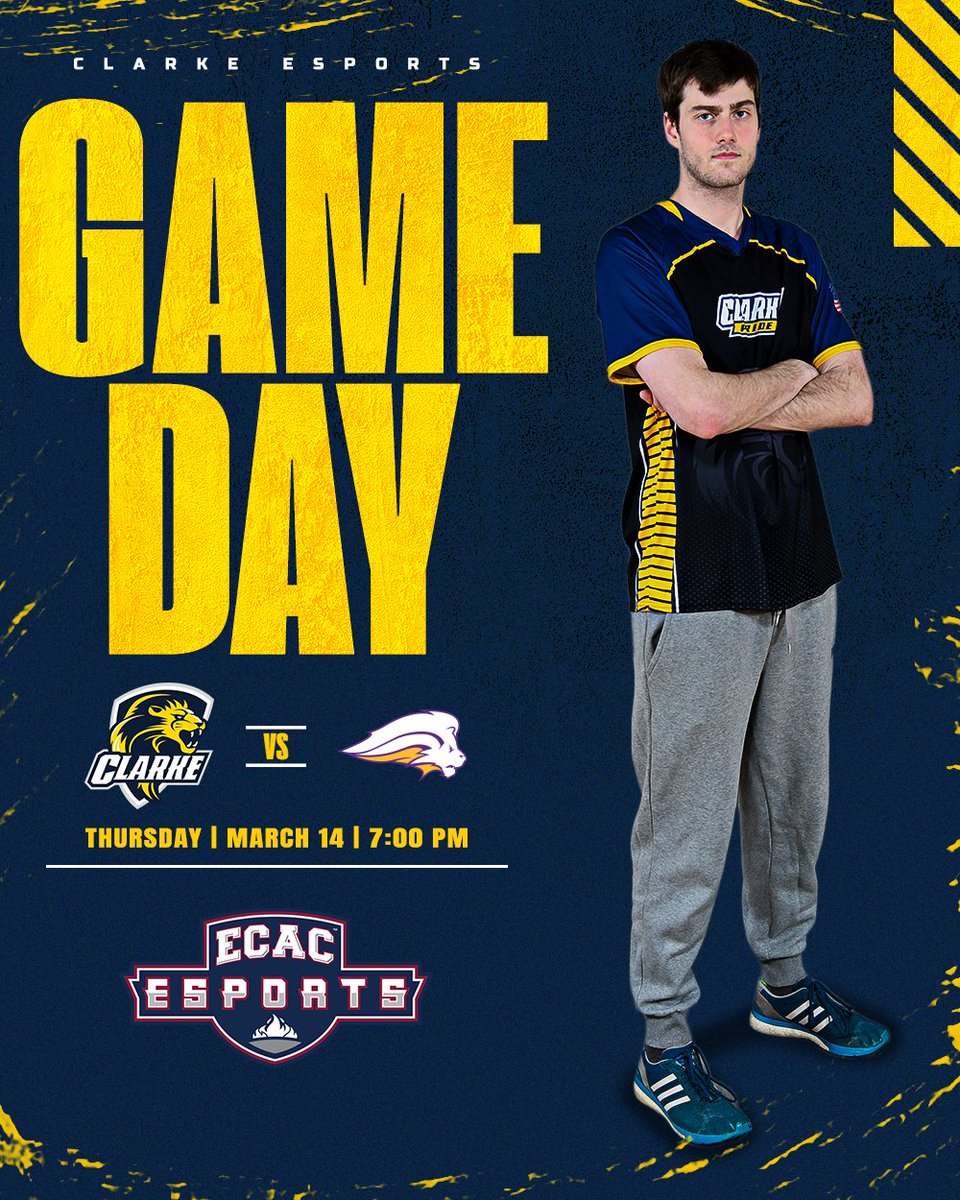 Clarke_Esports's tweet photo. Our teams head into the penultimate week of ECAC action!
FN π ECAC Duos
π 7:00PM CT
πΊ https://t.co/TeepnvdjNE
Navy π Southwestern Assemblies of God
π 7:00PM CT
Gold π @MuskingumE
π 7:00PM CT
π @ECAC_Esports
#ClarkePride | #PrideFN | #PrideNFL https://t.co/2R0AgFWlzw