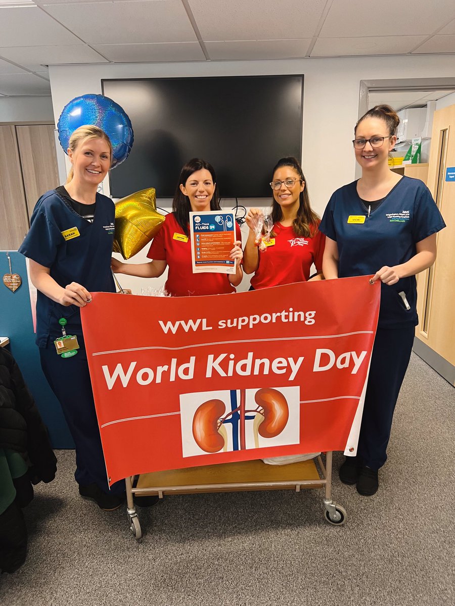<a href="/palliative_wwl/">Palliative Care WWL</a> <a href="/WWLNHS/">WWL NHS</a> supporting us on #worldkidneyday I am so privileged to work alongside this amazing team but also one of my best friends too <a href="/vickilouise83/">Vicki Haselden</a> ❤️