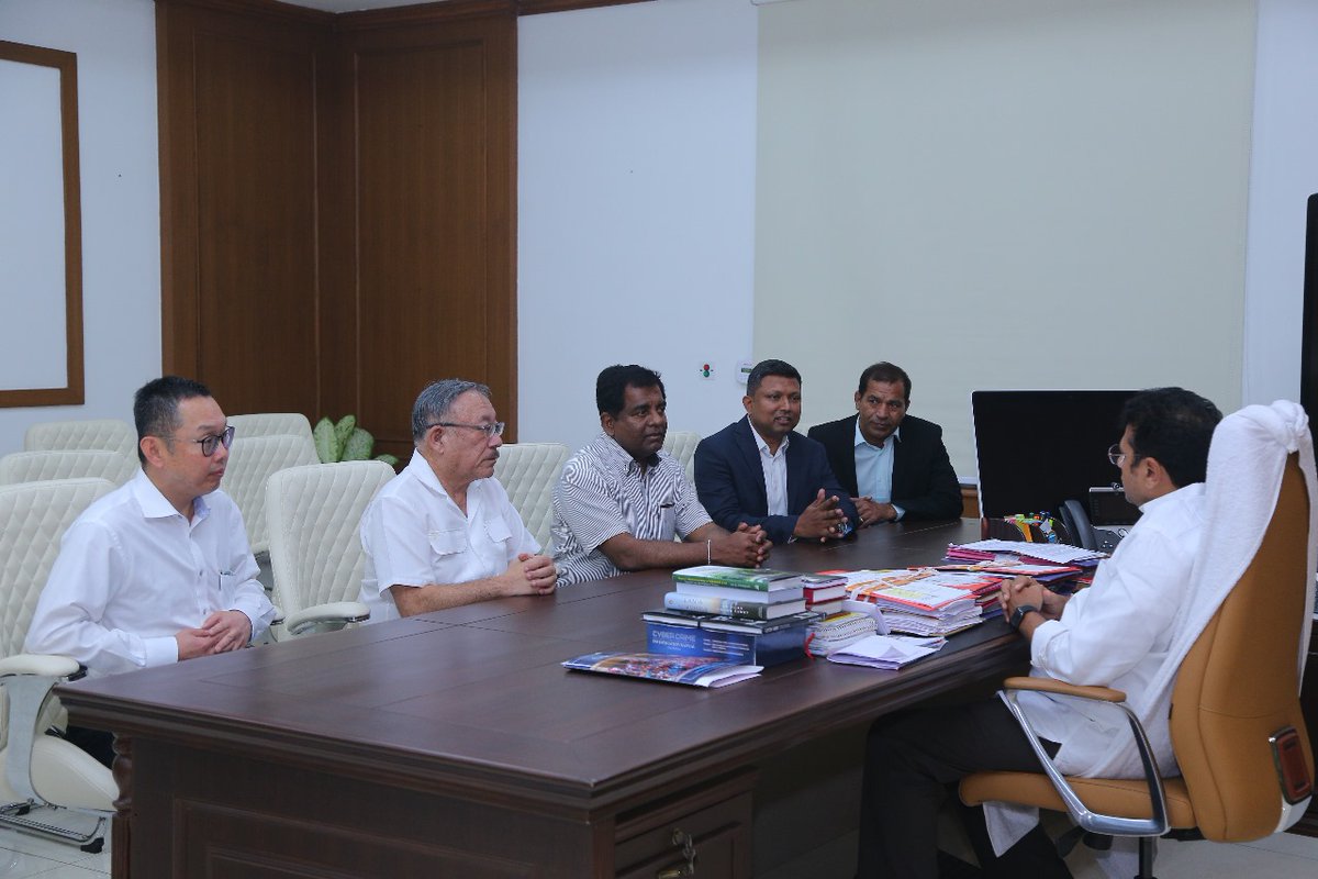 Japan's ICHIMARU PHARCOS Co., Ltd. keen on setting up its unit in #Telangana Senior leadership team of ICHIMARU PHARCOS Co. Ltd. – Japan's company specialized in the production and formulation of Cosmetics and Nutraceuticals since 1959 - met with Minister Sri D. Sridhar Babu…