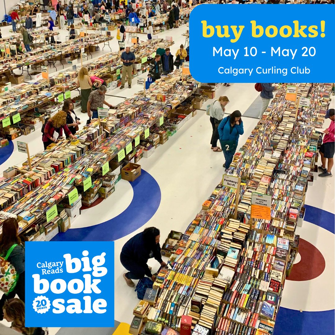 Ready to find fantastic books at unbeatable prices? Shop 175,000+ gently used books of every genre at #CalgaryReadsBigBookSale &amp; help local children become joyful readers!

Calgary Curling Club
May 10-20 (by appt. May 10 &amp; 11)
bigbooksale.ca