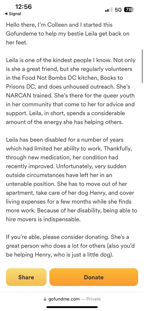 dc_fnb's tweet image. A longtime FNBDC volunteer experienced a pretty drastic life change &amp;amp; needs 2 move apartments quickly. Bc of her disability, she needs to hire movers. If you’d like to help, we’d be super grateful! We love Leila &amp;amp; hope we can make this as easy as possible! gofundme.com/f/help-leila-g…