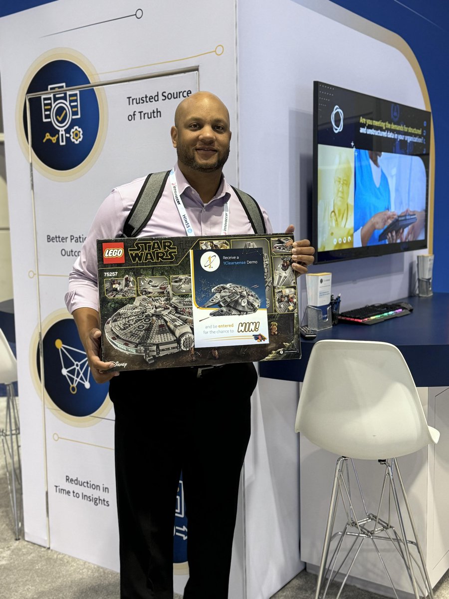 Congratulations to Deshan, who won our exclusive LEGO set at #HIMSS24. Are you looking for a demo of the 1Clearsense platform? Take a peek here... zurl.co/mAvU