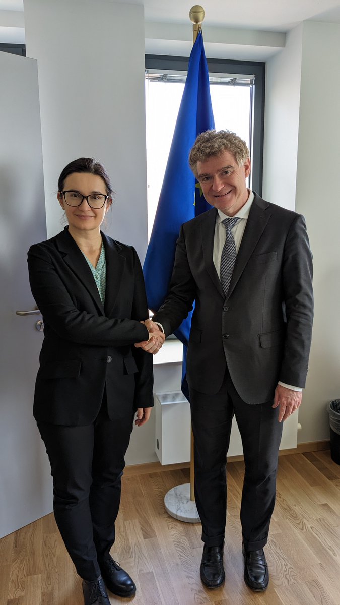 Today Director-general @EU_MarioNava had fruitful discussion with Moldovan Deputy Prime Minister for EU integration @cgherasimov on Moldova’s participation as observer in #TSI projects. 📍Looking forward to the enhanced cooperation with 🇲🇩 in the future.