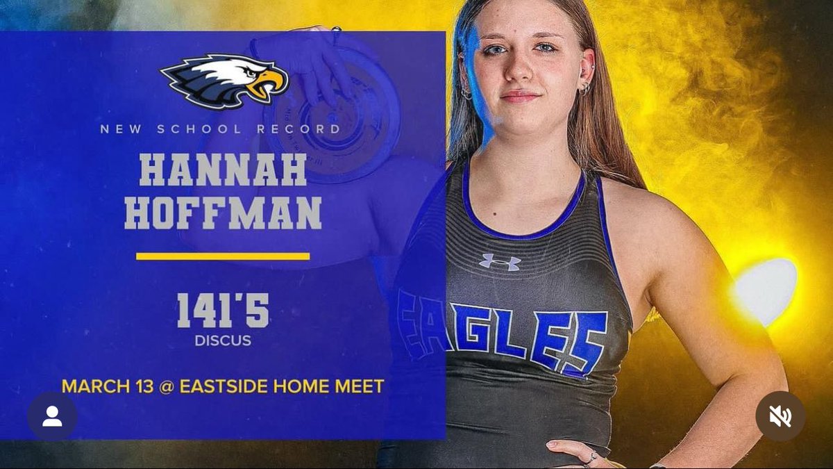 _han_hoffman's tweet photo. 2nd meet this year: 
6th time breaking the school record.

#justthebeginning #trackandfield #discus https://t.co/cv0VrCnuuS