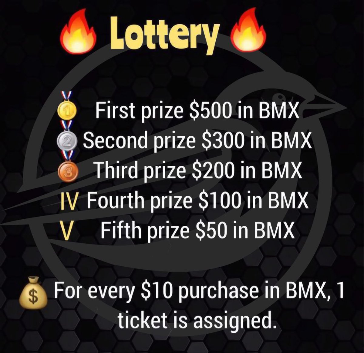 BitMinerX's tweet photo. 🍀Our lottery will end tomorrow at 11pm UTC
🐥Don't miss your chance to buy your tikets!  
ℹ️Remember that one of the requirements to participate is to follow us on our social networks: Twitter, Telegram and TikTok  
#Cryptocurrency #Mining #CryptoCommunity #KAS #BTC https://t.co/fkMqoCUTAs