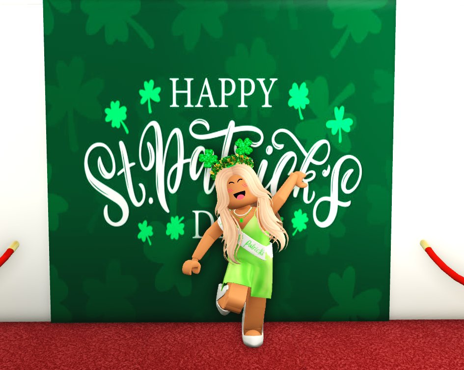 ma4ri5a's tweet photo. Happy Saint Patricks day everyone!  #SaintPatricksDay #photography #bloxburg #robloxart #Roblox #photooftheday https://t.co/p4L31MalVf