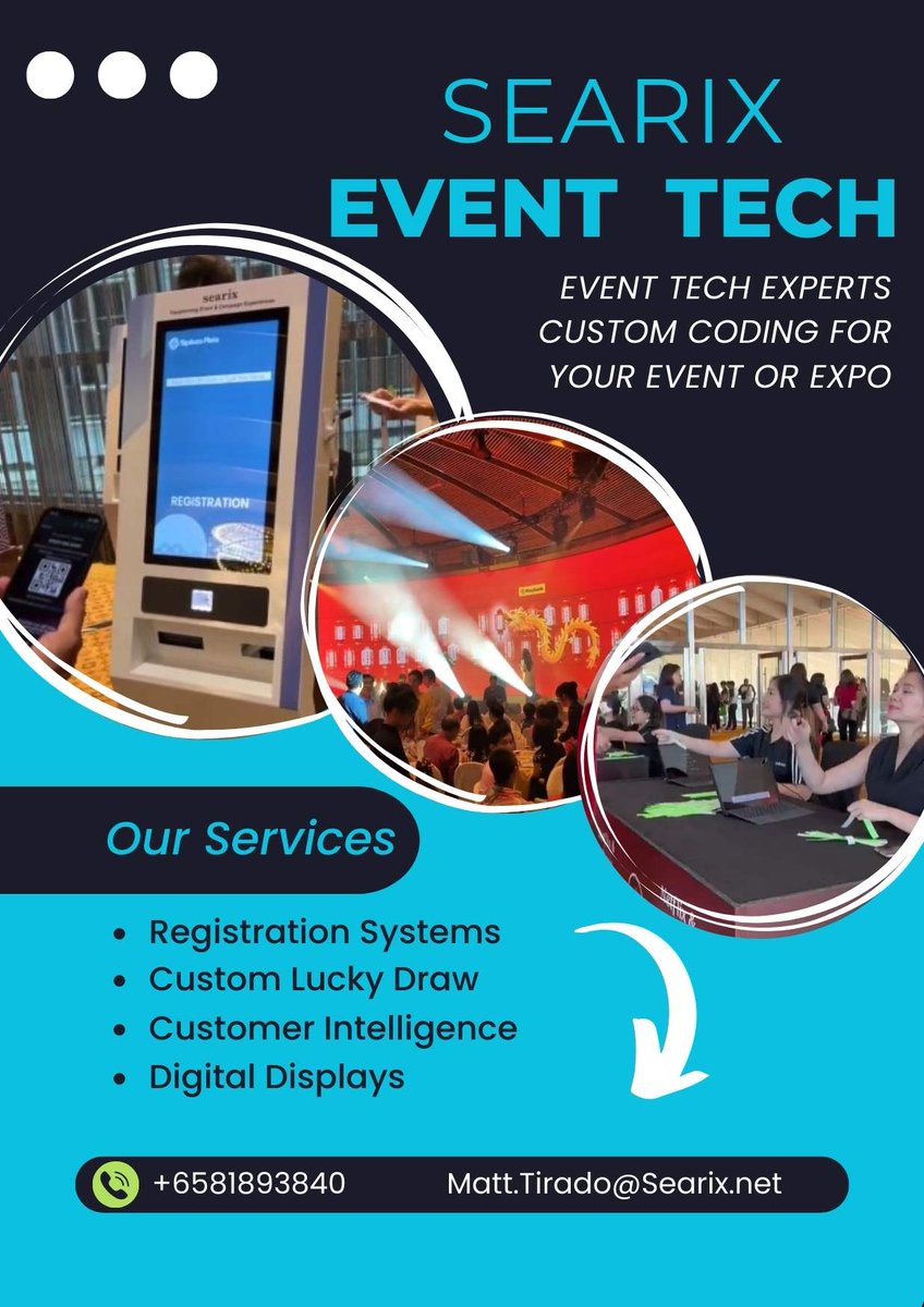 brandshareio's tweet photo. Event technology, specifically registration systems, digital displays, and digital lucky draw systems, plays a crucial role in the success of exhibitions, trade fairs, and expos. Registration systems streamline entry and gather valuable attendee insights and digital displays https://t.co/LqC4z2QVOy