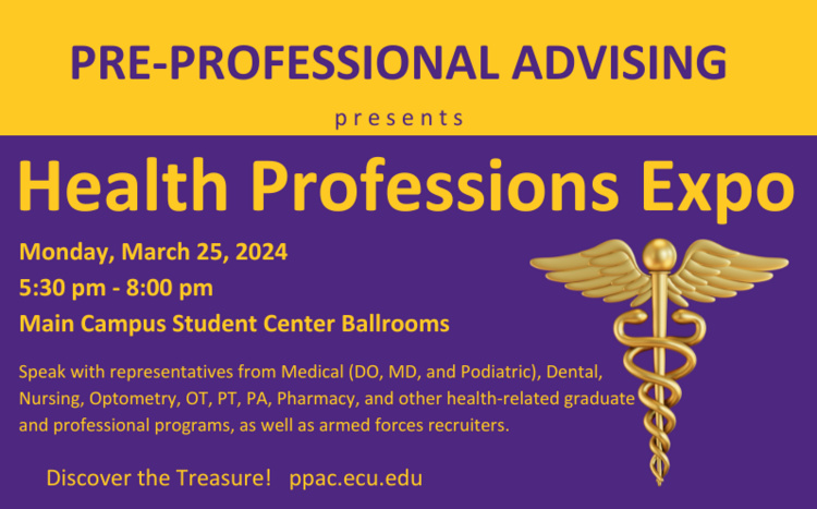 HSIM Students: Interested in graduate school? Check out the Health Professions Expo that Pre-Professional Advising is hosting on March 25th. #HSIM