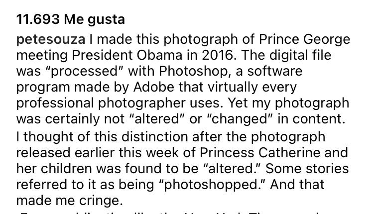 QueenRMade1's tweet photo. Pete Souza, Obama White House photographer, has entered the chat.
He’s telling y’all to call Prince William’s released Mother’s Day photograph of Kate what it is, a FAKE, and stop using the term Photoshopped.
That family and its rabid fans should have left🇺🇸Meghan alone. 🫠 https://t.co/GL0taN9C0A