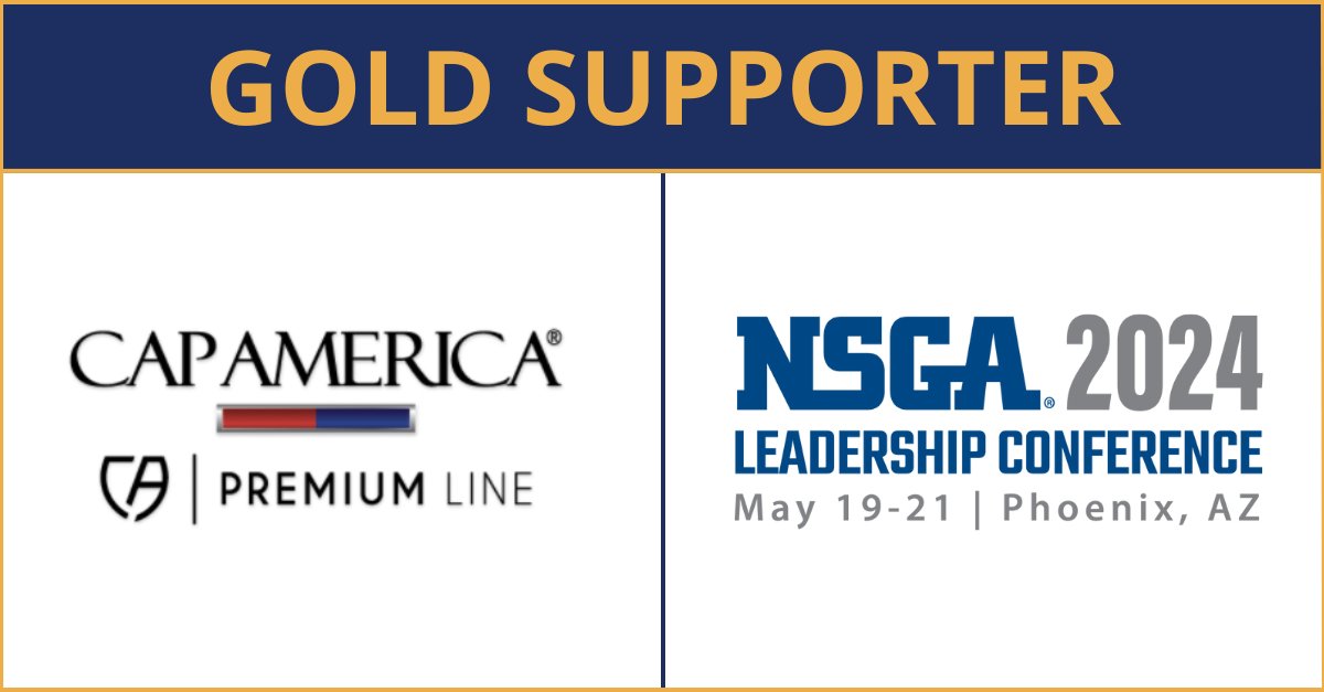 NSGA is proud to announce Cap America as a Gold Supporter for the NSGA 2024 Leadership Conference taking place May 19-21 in Phoenix, Arizona. #supporter #strongertogether #LC24 @CapAmerica85 Register today! bit.ly/3T0IqgZ