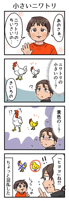 一瞬混乱しただけですぐに分かりはしたものの、成長して姿が変わるやつだとこういう混乱が起きる事があるんだなと思った。

#漫画が読めるハッシュタグ #4コマ漫画 #コミックエッセイ #育児漫画 #5歳 