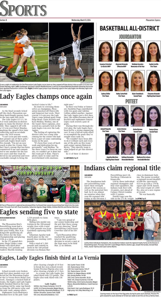 PE1909's tweet image. District champions, Girls Basketball All-District, Powerlifting State Qualifiers, baseball/softball recaps and much more this week in sports 

Get your copy at any of the 65 retail outlets for just $1 #YourStories #AlwaysLocal