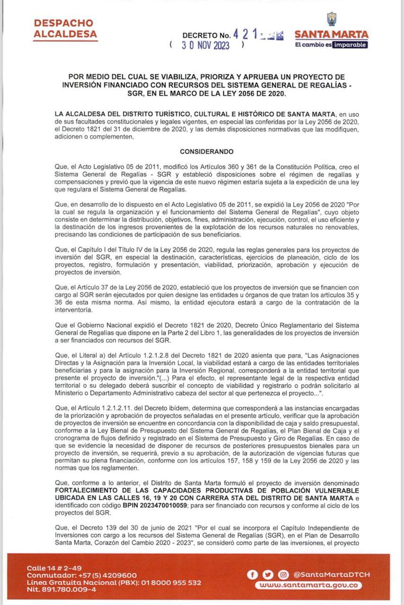 Señor @CAMILOGEORGE1, no sea mentiroso con la ciudad. No busque hacer campaña en su agenda personal difamando a otros. La administración de la ex alcaldesa @virnajohnson, lideró un proceso de recuperación del espacio público sin precedentes a Nivel Nacional, tanto así que desde