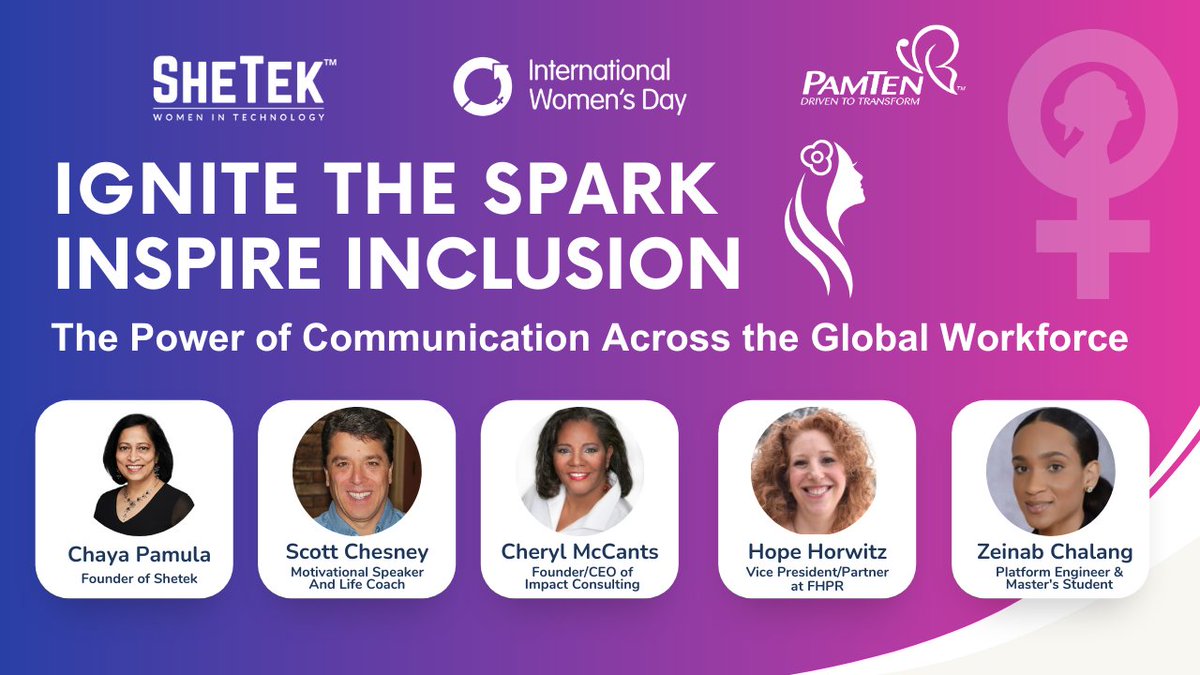 In case you missed it! We're still talking about the great discussion from our IWD webinar. Here's your chance to see what the buzz is all about. bit.ly/STIWD2024Replay #shetek #pamten #Internationwomenday #webinar #inspireinclusion #STIWD2024 #IWD #Replaywebinar