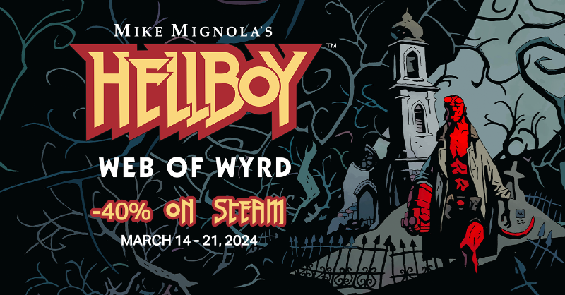 HellboyTheGame's tweet photo. Hey.

Hellboy Web of Wyrd is 40% off over on @Steam, what with the Steam Sale and all.

Go check it out.

#SteamDeals