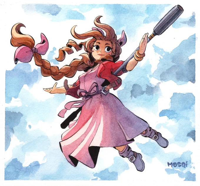 Aerith  fan art painted! 