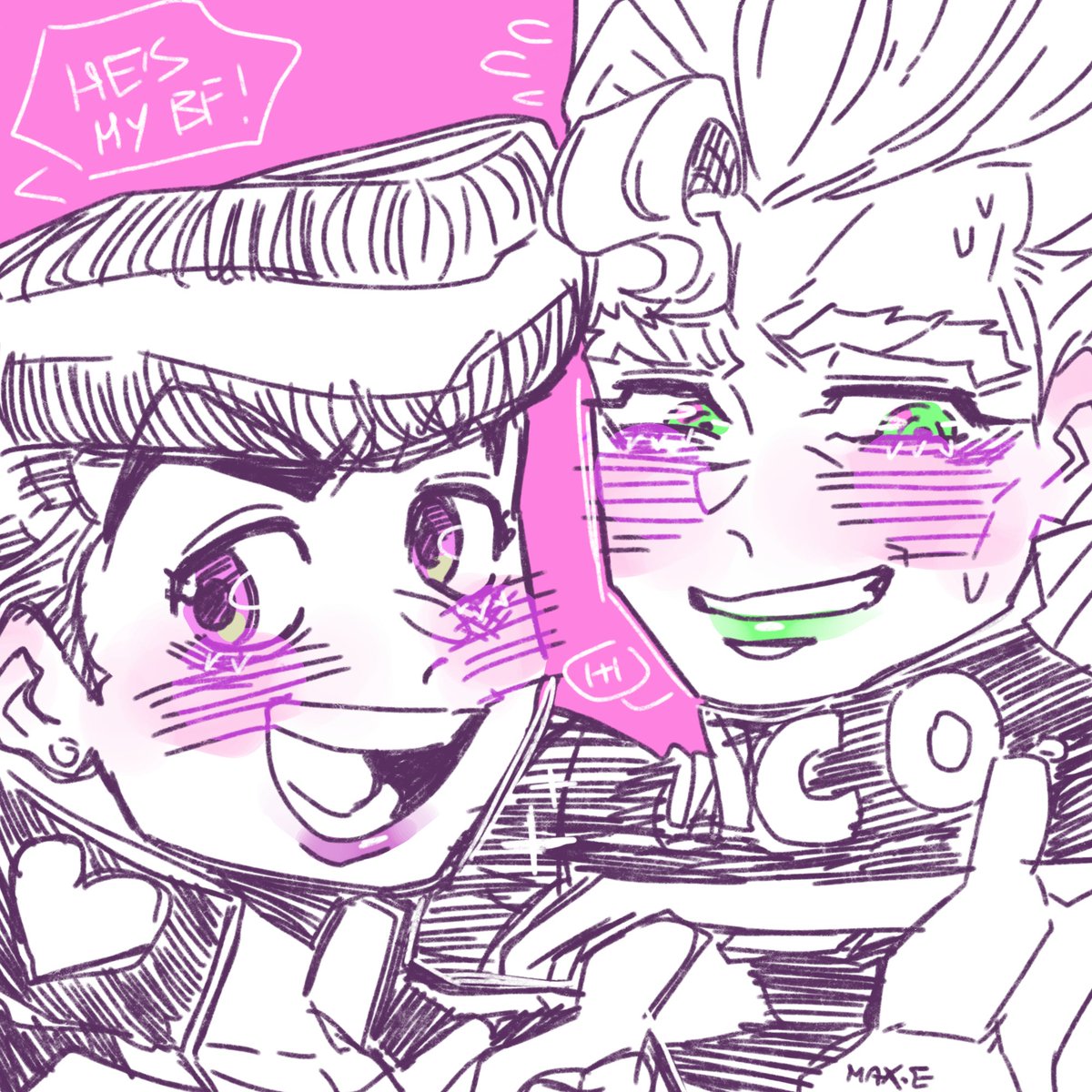 max_the_egg's tweet photo. What if they were boyfriends?

#Josuke_Higashikata #Keicho_Nijimura #JOJo https://t.co/TT0G6oxZlU