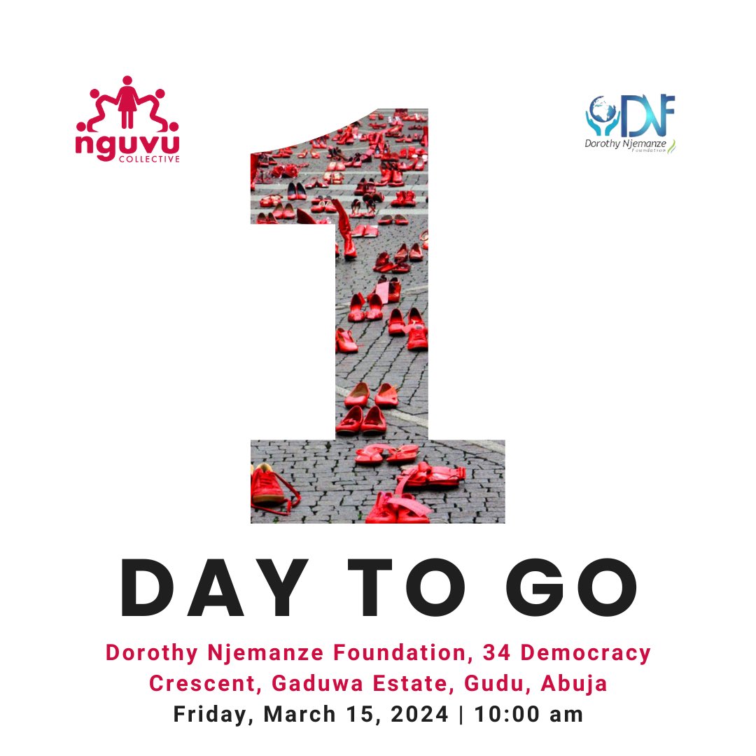 Nguvu Collective (@nguvucollective) on Twitter photo We’re cheering our Change leaders in #Nigeria 🇳🇬 tomorrow as they host the #ResShoeCampaign in collaboration with <a href="/dorymanze/">Dorothy Njemanze</a> foundation
Women and male allies in Abuja, bring your red shoes 👠 to DNF tomorrow
RSVP: bit.ly/redshoecampaign We’re cheering our Change leaders in #Nigeria 🇳🇬 tomorrow as they host the #ResShoeCampaign in collaboration with <a href="/dorymanze/">Dorothy Njemanze</a> foundation
Women and male allies in Abuja, bring your red shoes 👠 to DNF tomorrow
RSVP: bit.ly/redshoecampaign