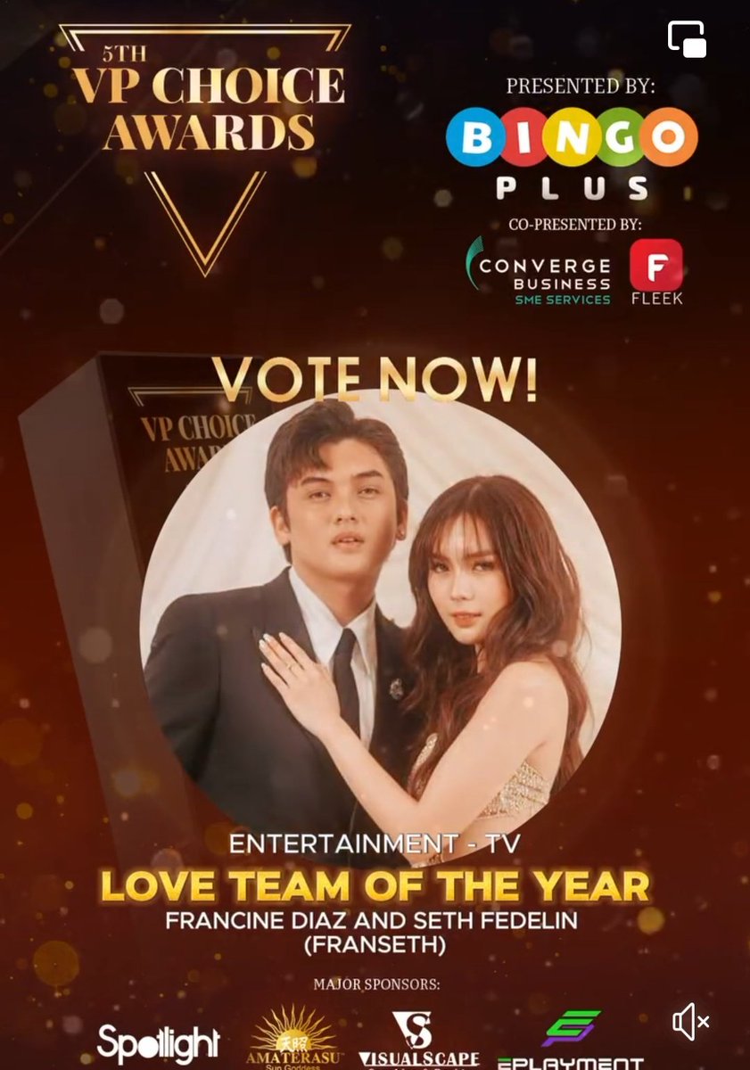 Vote na kayo team #FranSeth

facebook.com/share/r/KeLM6E…

#VPCA2024 l @vpchoiceawards