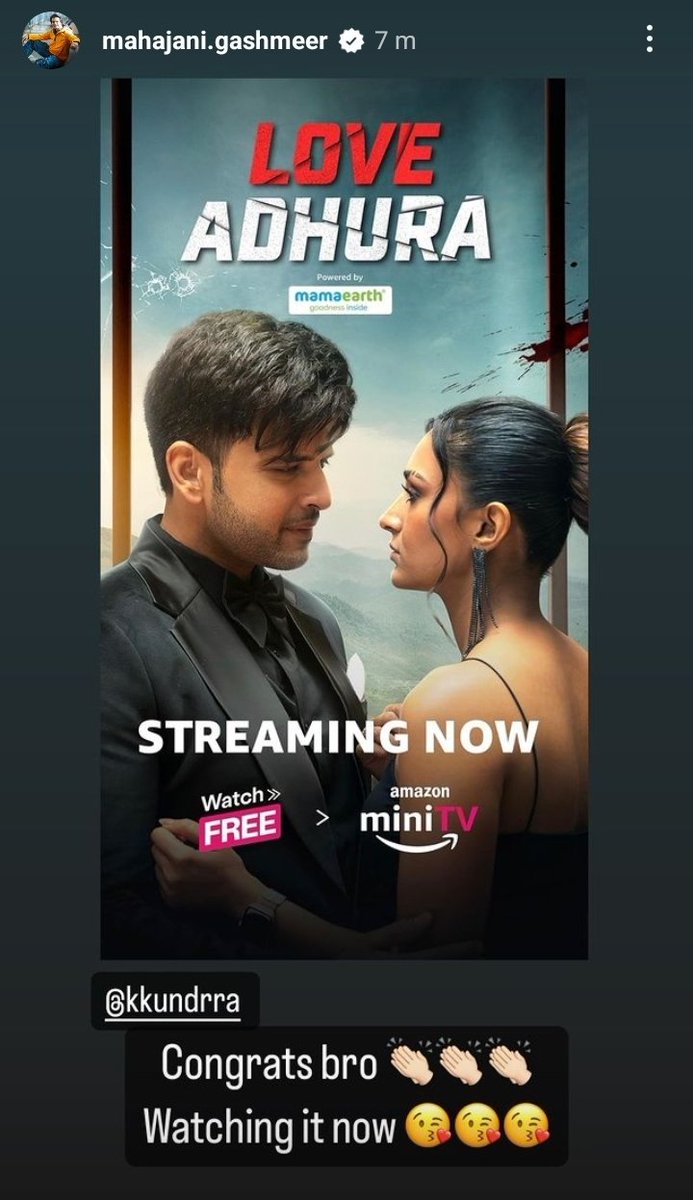 sheetal07340984's tweet photo. & It's forever #KaShmeer bond 😍!!
As always Gashu praising @kkundrra &His work 😇!!
All the best #KaranKundrra for #LoveAdhura 🥳!!
@Gashmeer
#GashmeerMahajani
#timg https://t.co/Nj5E4g6sB0