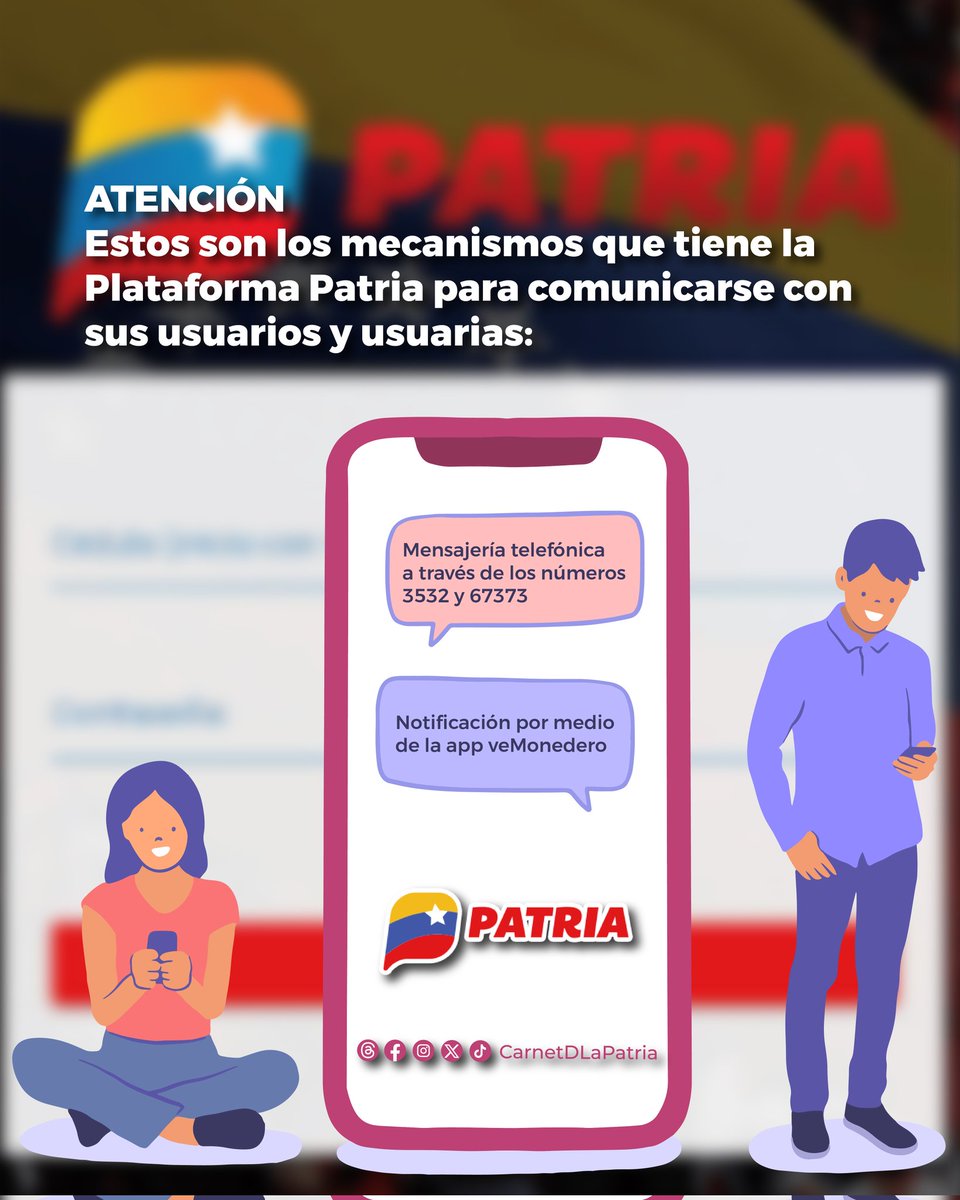 #Entérate|| Los #Bonos de Protección Social, son asignados periódicamente a través de la  #PlataformaPatria.
La entrega es personalizada y notificada por un mensaje de texto, a través de los números 3532 y 67373.

#AvanzandoPorVenezuela #14Mar