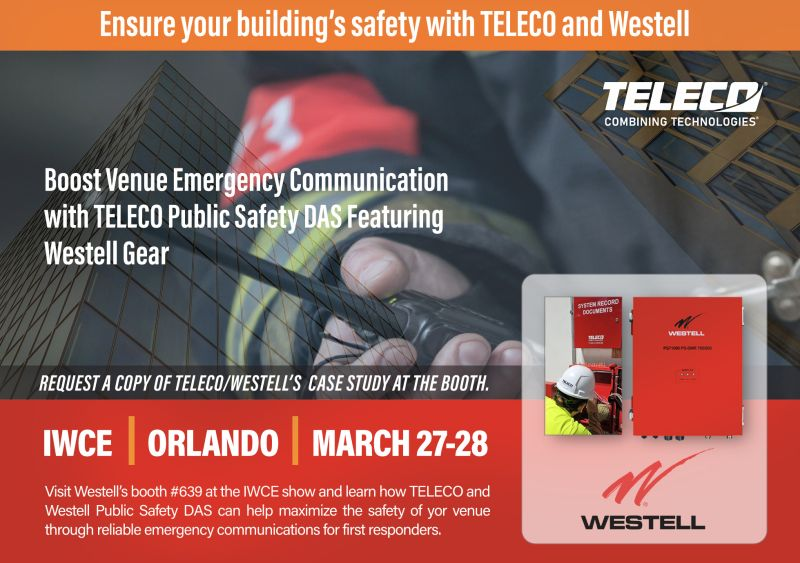 Stop by #Westell booth #639 at #IWCE on March 27-28 for a copy of #TELECO's case study on Public Safety DAS equipment deployed at Hans Kissle Facility. Learn how we collaborate to enhance emergency communications at your venue. #IWCE24 #publicsafetydas #dassystem #southflorida