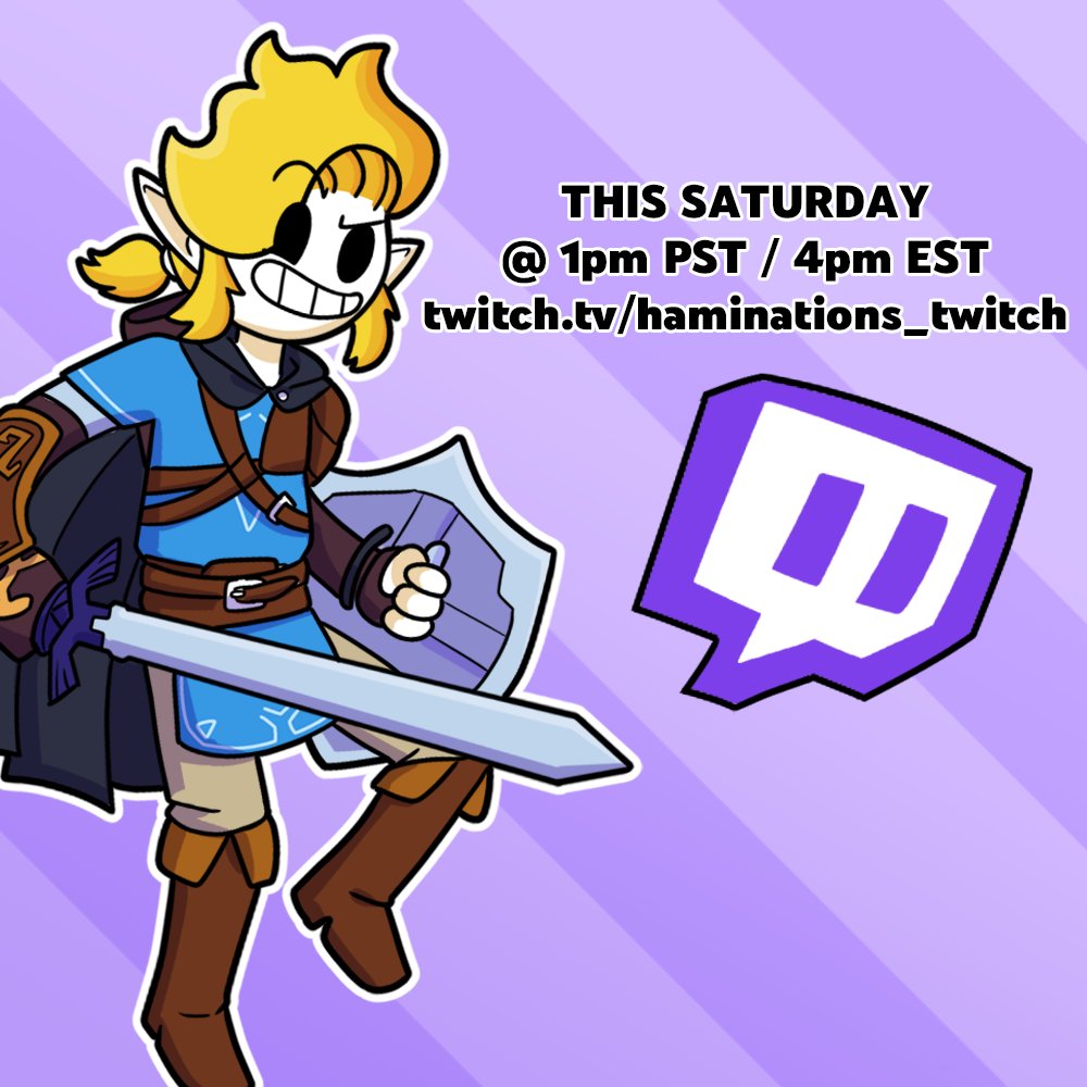 I'm a TWITCH streamer now?!?! Come watch my FIRST stream:) I'll be playing The Legend of Zelda: TOTK. This Saturday, March 16th @ 1pm PST / 4pm EST twitch.tv/haminations_tw…