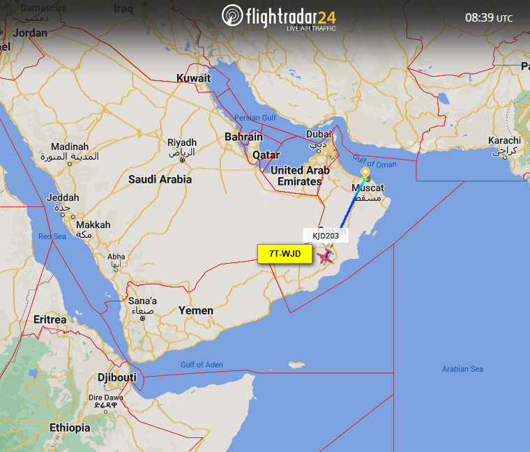 CH_LEBAD's tweet photo. 📆14.03.24
Le 7T-WJD #KJD203 Lockheed Matin C-130 des forces aériennes Algériennes 🇩🇿a fait le déplacement vers Mogadiscio -Somalie 🇸🇴 et Djibouti 🇩🇯 https://t.co/dVG04lvrHG