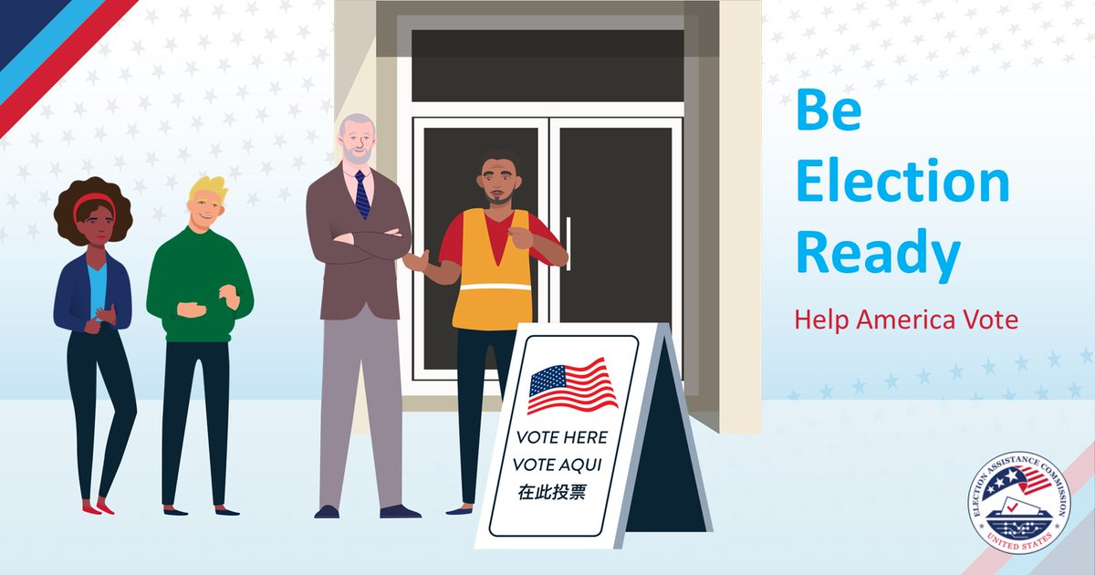 You can play a role in strengthening our democracy and ensuring we have fair elections! Sign up to be a poll worker. Learn more at HelpAmericaVote.gov. #HelpAmericaVote @EACgov