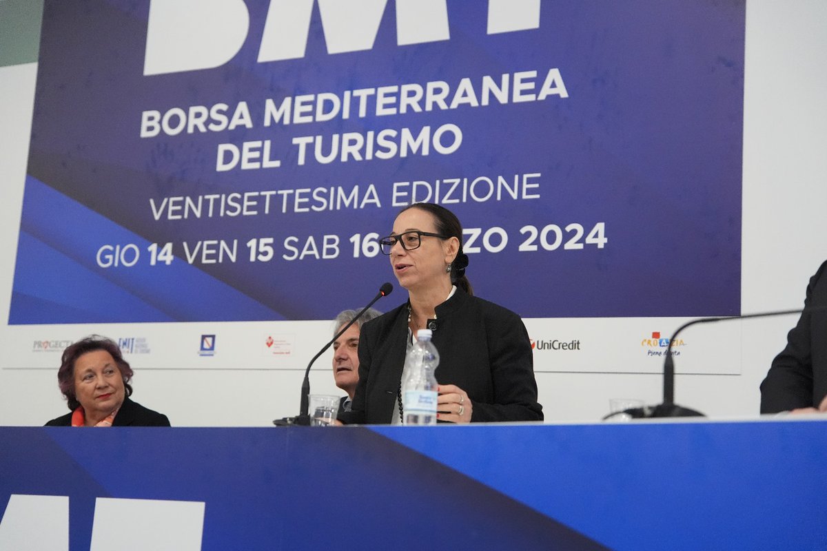 La Presidente di ENIT SpA Alessandra Priante all'inaugurazione di BMT ha sottolineato la grande rilevanza della tre giorni di Napoli quale momento di dialogo, conoscenza e sviluppo di nuove proposte per far fronte a una domanda turistica in continuo mutamento. #BMT #ENIT