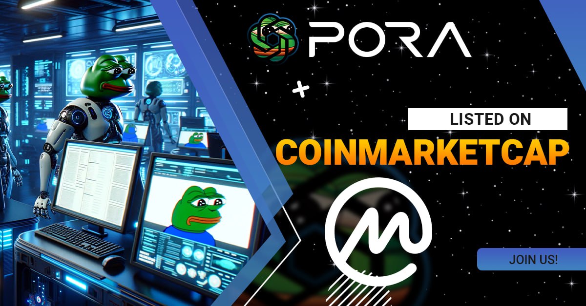 poraaitoken's tweet photo. 🤖$PORA has listed on CMC! Another important milestone hit which was planned out for this week!

🔈Make sure to add $PORA to your watchlist and add comments in the PORA AI Community chat!

https://t.co/cLNabV38Px

👀Meanwhile last 2 articles have been published, having total of 25 articles published about PORA AI project!

CryptoYish: https://t.co/j7yfvGirq6

CryptoDdy: https://t.co/TulPjm2zSt

☝️We will keep doing what is best for $PORA! More exposure through new listings, new trendings starting, getting $PORA token out there!

✔️New competition rewards will go out tomorrow!

Dextools
https://t.co/vCfychtjHq

Community
https://t.co/PwY4SZmdAv

#PORAAI $PORA $ETH #PORA