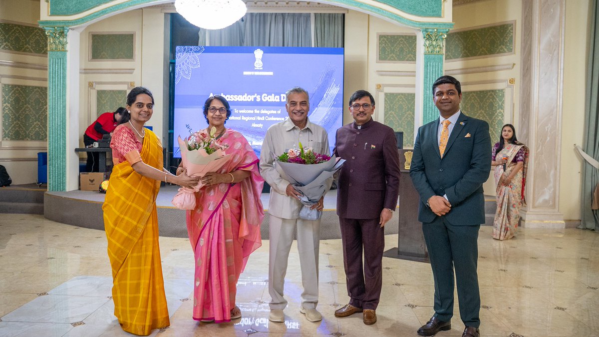 Delighted to be in the midst of scholars&poets in #Hindi in historic #Almaty at the first ever International Regional Hindi Conference. @indembastana @ICCR_Astana @SS_Almaty