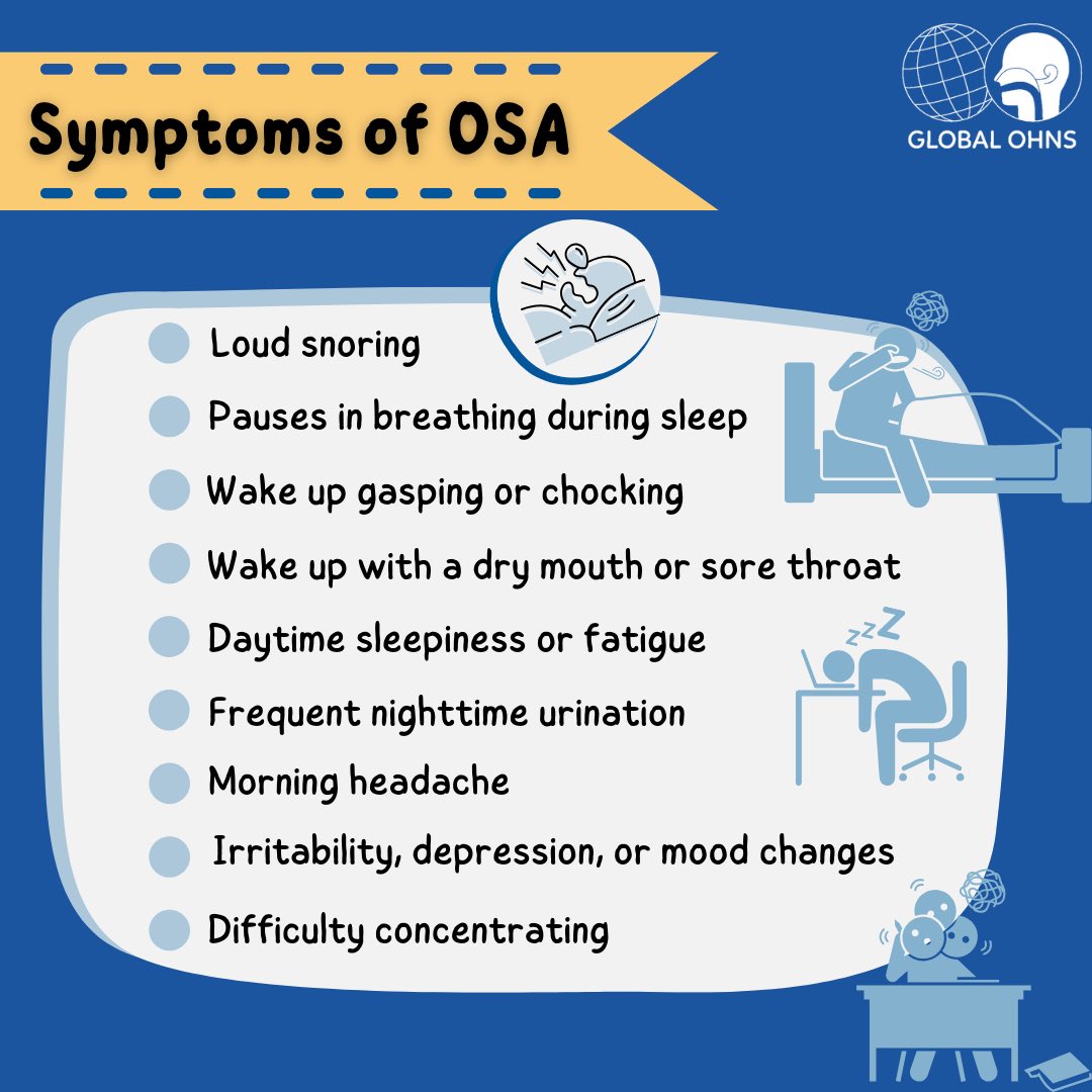 Learn about snoring and Obstructive Sleep Apnea (OSA) - from understanding its introduction to recognising its symptoms. Take the first step towards better sleep and overall health. 😴💤🌤 #SleepAwarenessWeek #Snoring #ObstructiveSleepApnea #OSA #GlobalOHNS